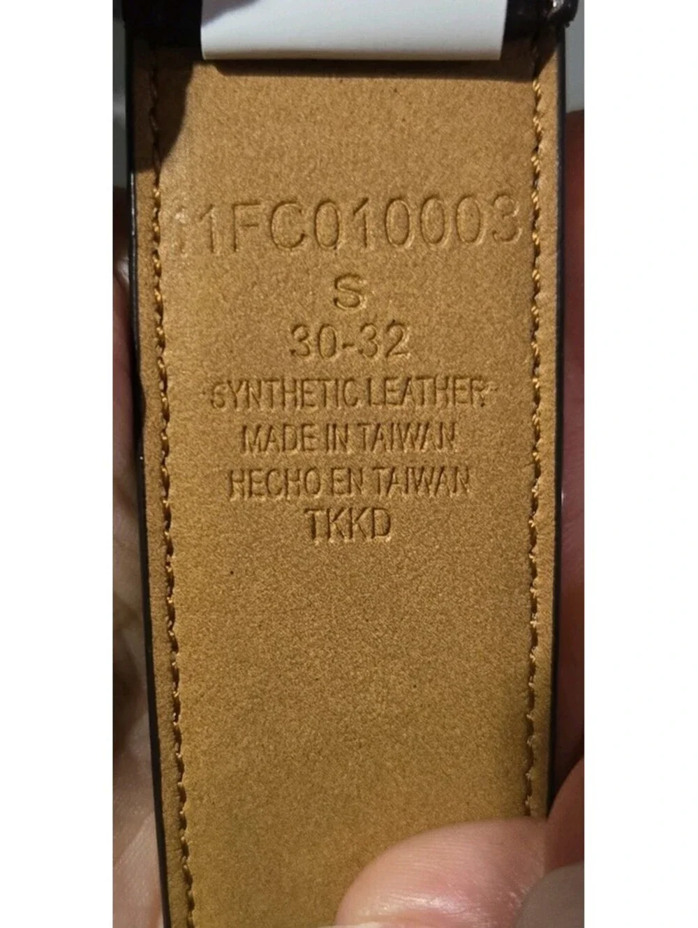 Falls Creek Men's Brown Belt Nickel Buckle Solid 1.5 in Regular Size 30-32